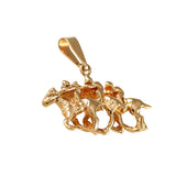 00055 - Triple Race Horse Pendant