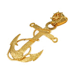 1 3/8" Fouled Anchor with Ship's Wheel Bail - Lone Palm Jewelry