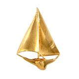 10548 - Sailboat with High-Polish & Satin Finish Sails - 1 5/8" - Lone Palm Jewelry