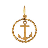 3/4" Anchor in Rope Frame - Lone Palm Jewelry
