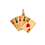 10838 - Enameled Royal Flush Hand of Cards