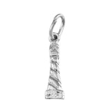 11073 - 5/8" Striped Lighthouse Charm - Lone Palm Jewelry