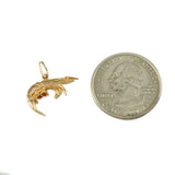9/16" Shrimp Charm - Lone Palm Jewelry