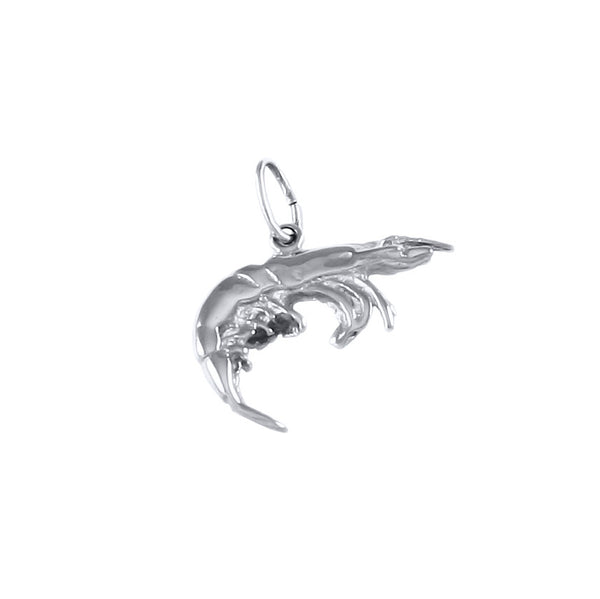 Charming Louisiana Sterling Silver Shrimp Charm