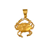 11307d - Blue Crab with Diamond - Lone Palm Jewelry