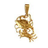 7/8" Mom & Baby Crab Pendant - Lone Palm Jewelry
