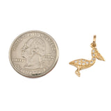 3/4" Pelican Bird Pendant Encrusted with Diamonds - Lone Palm Jewelry