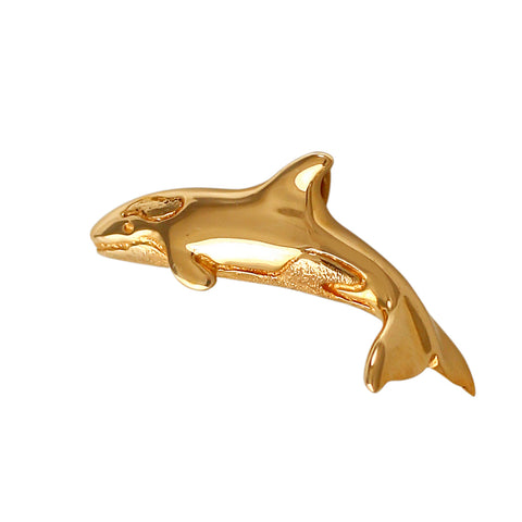11392 - 9/16" Hollow Orca Charm with Hidden Bail