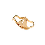 12303 - Sailboat on Wavy Band - Lone Palm Jewelry
