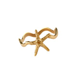 12304 - Starfish on Wavy Band - Lone Palm Jewelry