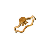 12305 - Scallop Shell on Wavy Band - Lone Palm Jewelry