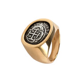 Atocha Silver historical Spanish coin replica ring handcrafted in 14kt gold or 925 sterling silver. Each ring is completely handcrafted in Florida, USA.   All coins are made entirely from an 80lb bar of 100% silver recovered by Mel Fisher in 1986 from the wreck of the Nuestra Señora de Atocha off the coast of Key West. Comes as a Size 10 by default. Please call for other sizes: (800) 233-4820  Accompanying each coin is a certificate authenticating the silver used in the coin's production. Item #12451