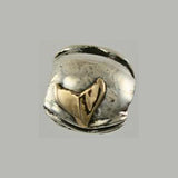 13603a - 14k Whale Tail & Sterling Waves Bead