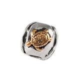 14kt Sea Turtle & Sterling Waves Bead - Lone Palm Jewelry