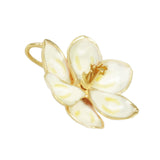Enameled Magnolia Flower Bloom - 7/8" - Lone Palm Jewelry