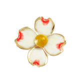 14491 - 7/8" Enameled Dogwood Pendant - Lone Palm Jewelry