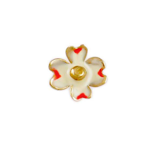 14492 - 1/2" Enameled Dogwood Pendant - Lone Palm Jewelry