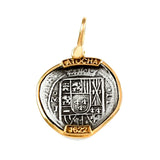 Atocha Silver 7/8" Replica Coin Pendant in "1622" Frame - Item #14815