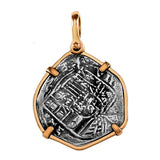 Atocha Silver 1 1/4" Spanish Replica Coin with Shackle Bail - Item #14902