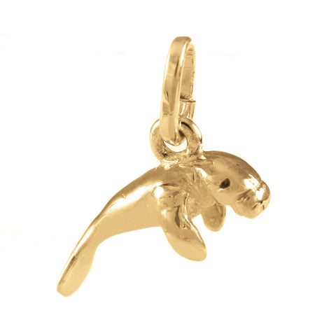 5/8" Baby Manatee Charm - Lone Palm Jewelry