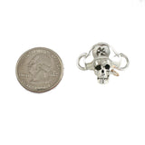 Pirate Skull PopTop with 14kt Gold Hoop Earring - Lone Palm Jewelry
