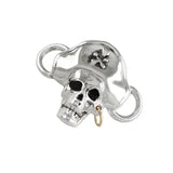 Pirate Skull PopTop with 14kt Gold Hoop Earring - Lone Palm Jewelry