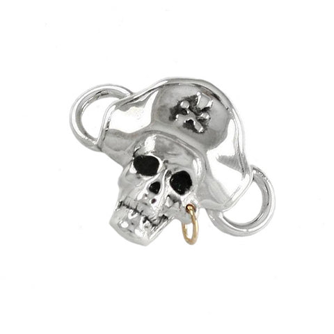 Pirate Skull PopTop with 14kt Gold Hoop Earring - Lone Palm Jewelry