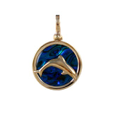 X" Dolphin Sea Opal Pendant (Needs Pricing) - Lone Palm Jewelry