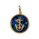 Fouled Anchor Sea Opal Pendant (Needs Pricing) - Lone Palm Jewelry