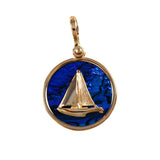 X" Sailboat Sea Opal Pendant (Needs Pricing) - Lone Palm Jewelry