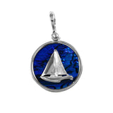 X" Sailboat Sea Opal Pendant (Needs Pricing) - Lone Palm Jewelry