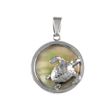 X" Sea Turtle Sea Opal Pendant (Needs Pricing) - Lone Palm Jewelry