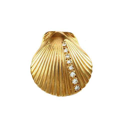 7/8" Scallop Shell with Enhancer Bail - Lone Palm Jewelry