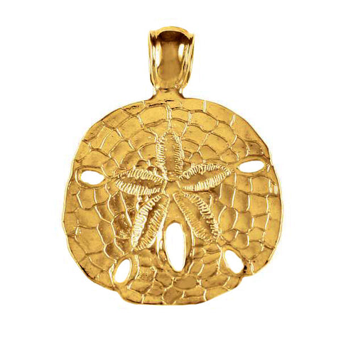 15593 - 1 3/4" Sand Dollar Pendant with Large Slide Bail - Lone Palm Jewelry