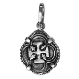 Atocha Silver 7/8" Replica Coin with Twisted Wire Frame and Shackle Bail - Item #15660