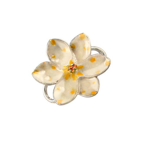 Enameled Magnolia Flower PopTop - Lone Palm Jewelry