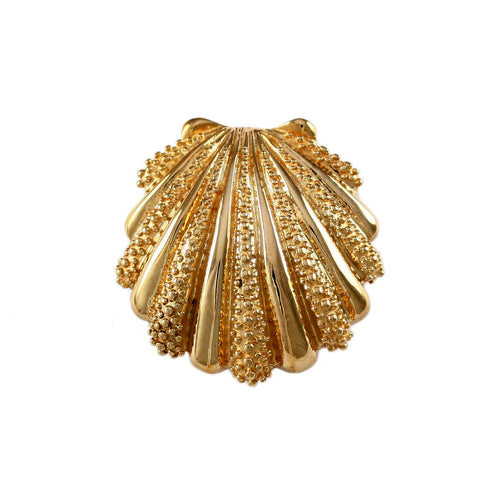 3/4" Textured Scallop Shell with Hidden Slide Bail - Lone Palm Jewelry