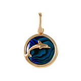 X" Dolphin Sea Opal Pendant (Needs Pricing) - Lone Palm Jewelry