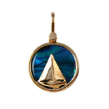 X" Sailboat Sea Opal Pendant (Needs Pricing) - Lone Palm Jewelry