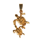Sea Turtle Mother and Baby  - Necklace and Earring Set - FREE SHIPPING - #46572