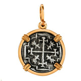 Atocha Silver 7/8" Replica Coin Pendant with Shackle Bail - Item #15954P