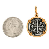 Atocha Silver 7/8" Replica Coin Pendant with Shackle Bail - Item #15954P