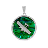 15991 - 3/4" Wright Flyer Sea Opal Pendant