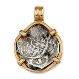 Shipwreck Atocha Silver 3/4" Replica Coin Pendant with Fixed Bail - Item #15997