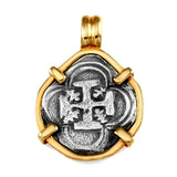 Shipwreck Atocha Silver 3/4" Replica Coin Pendant with Fixed Bail - Item #15997