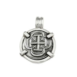Atocha Silver 5/8" Replica Coin Pendant with Smooth Frame & Fixed Bail - Item #15999
