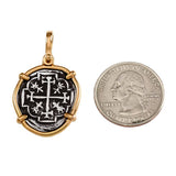 Atocha Silver 1" Replica Coin Pendant with Shackle Bail - Item #18134