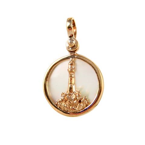 Lighthouse and Crashing Wave Sea Opal Pendant (Needs Pricing) - Lone Palm Jewelry