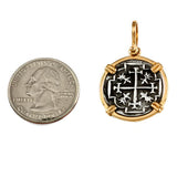Shipwreck Atocha Silver 1" Replica Coin Pendant with Shackle Bail - Item #18215