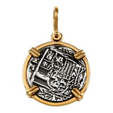 Shipwreck Atocha Silver 1" Replica Coin Pendant with Shackle Bail - Item #18215